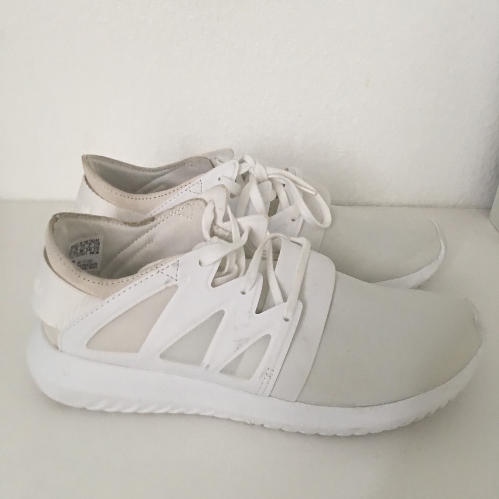 White Adidas Tubular